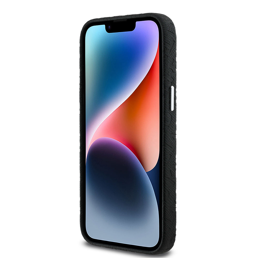 Karl Lagerfeld iPhone 14 Pro Max Orjinal Lisanslı PU Deri Damgalı Metal Yazı Logolu Telefon Kılıfı Karl Lagerfeld iPhone 14 Pro Max Orjinal Lisanslı PU Deri Damgalı Metal Yazı Logolu Telefon Kılıfı